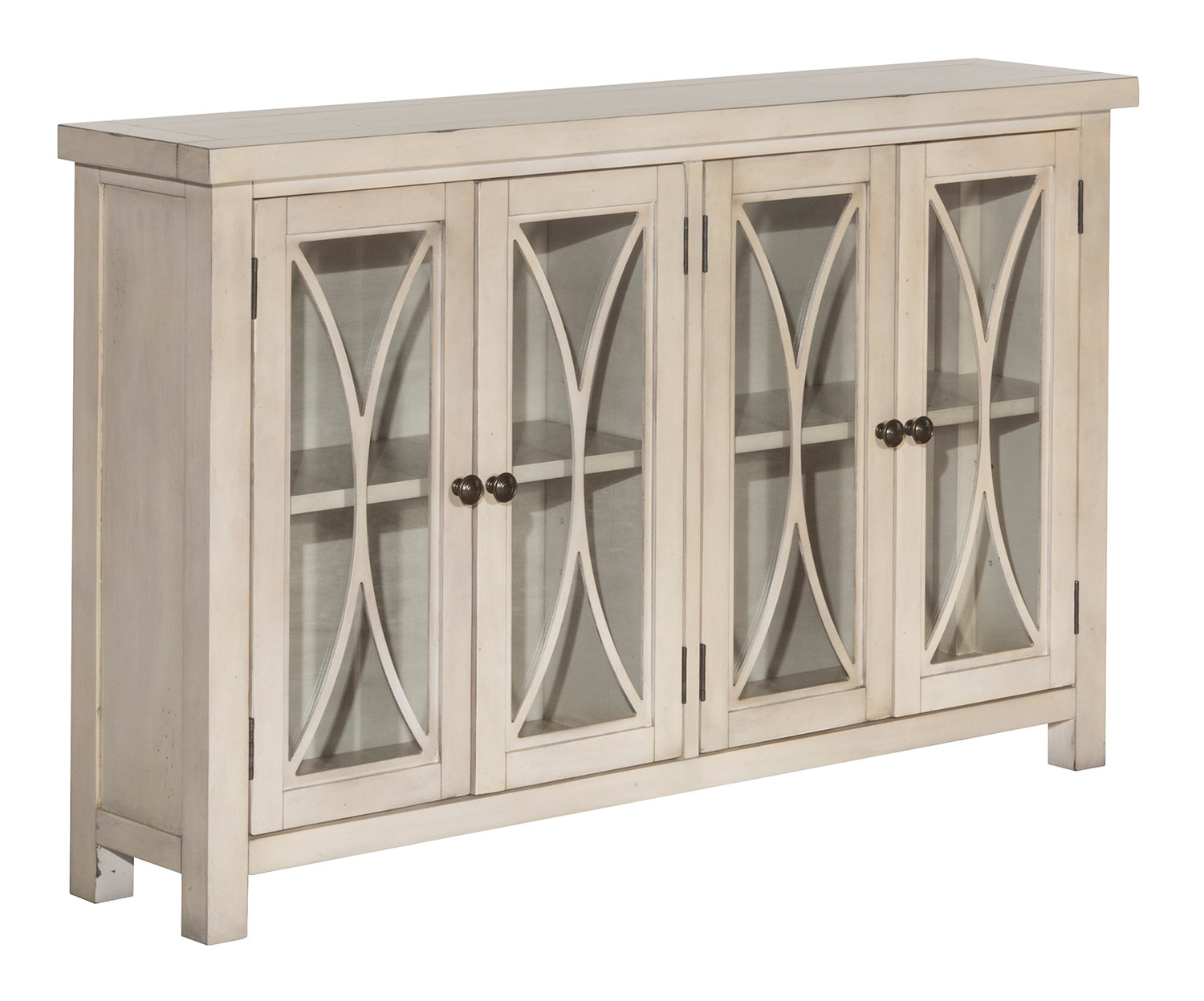 Hillsdale Bayside 4-Door Cabinet - Antique White