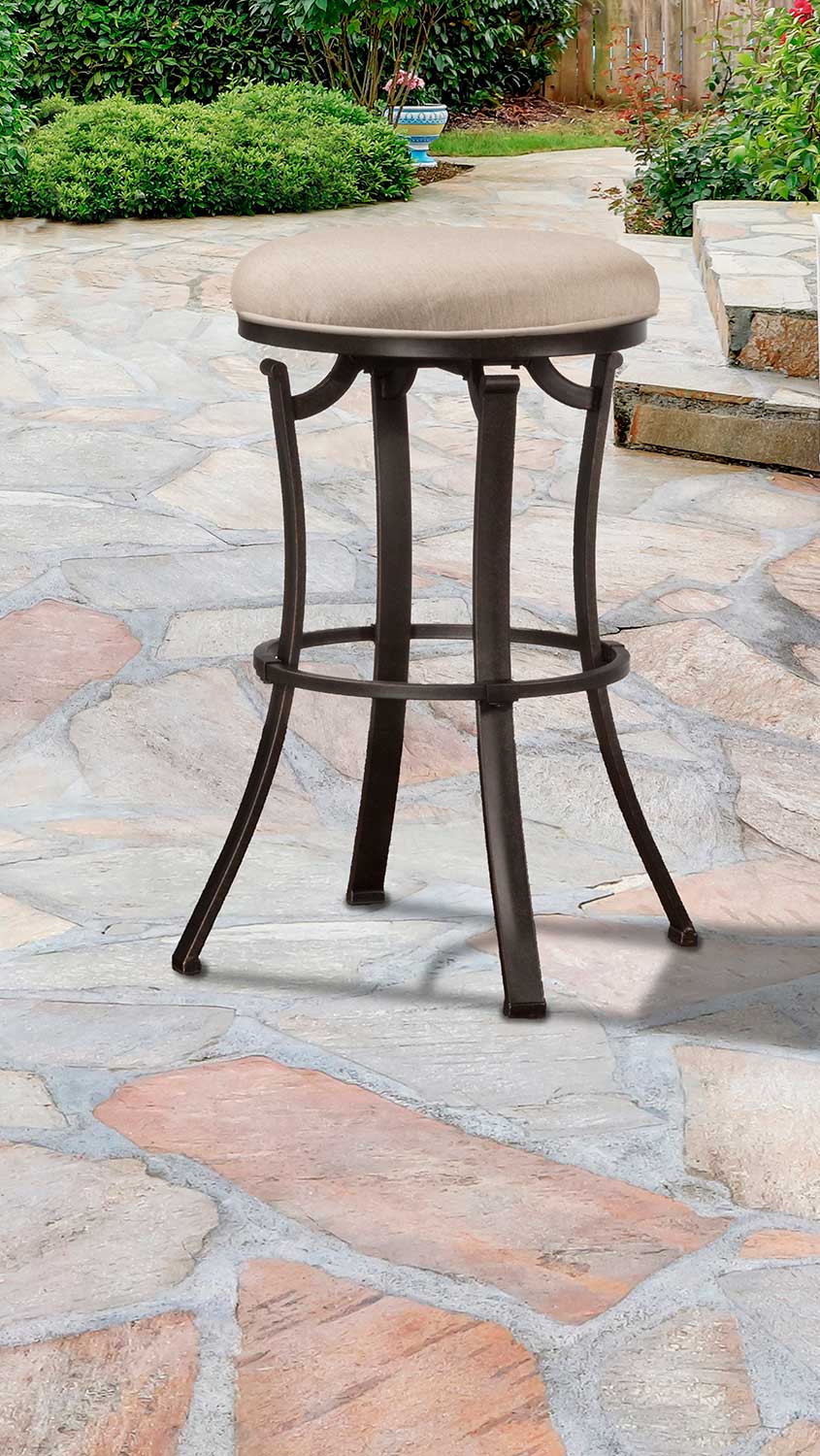 Hillsdale Bryce Indoor/Outdoor Backless Swivel Counter Stool - Midnight Mocha