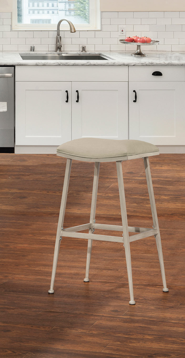 Hillsdale Flynn Indoor/Outdoor Backless Counter Stool - Whitewash