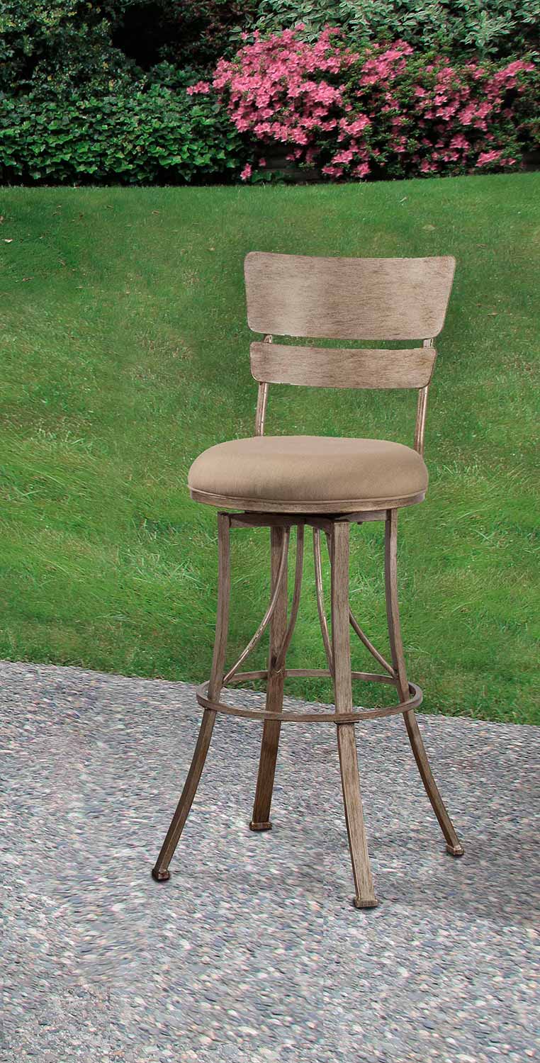 Hillsdale Wakefield Indoor/Outdoor Swivel Counter Stool - Champagne