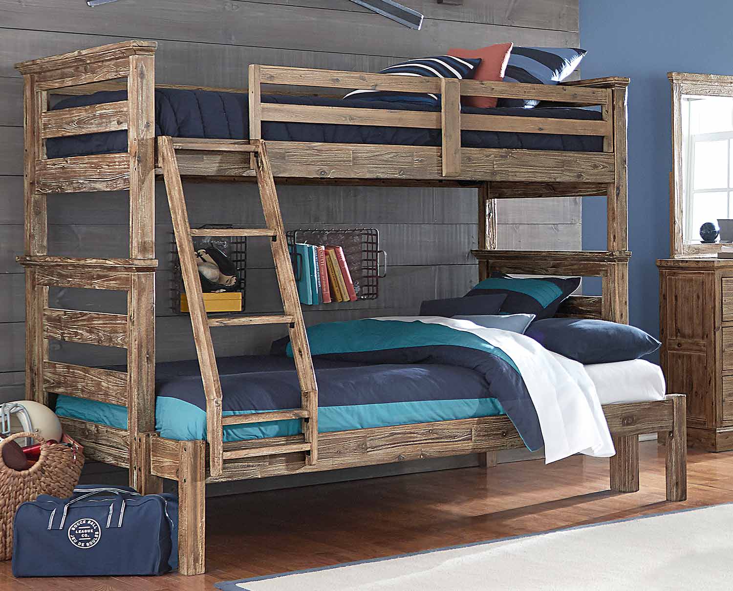 NE Kids Oxford Oliver Twin Over Full Bunk Bed - Cocoa