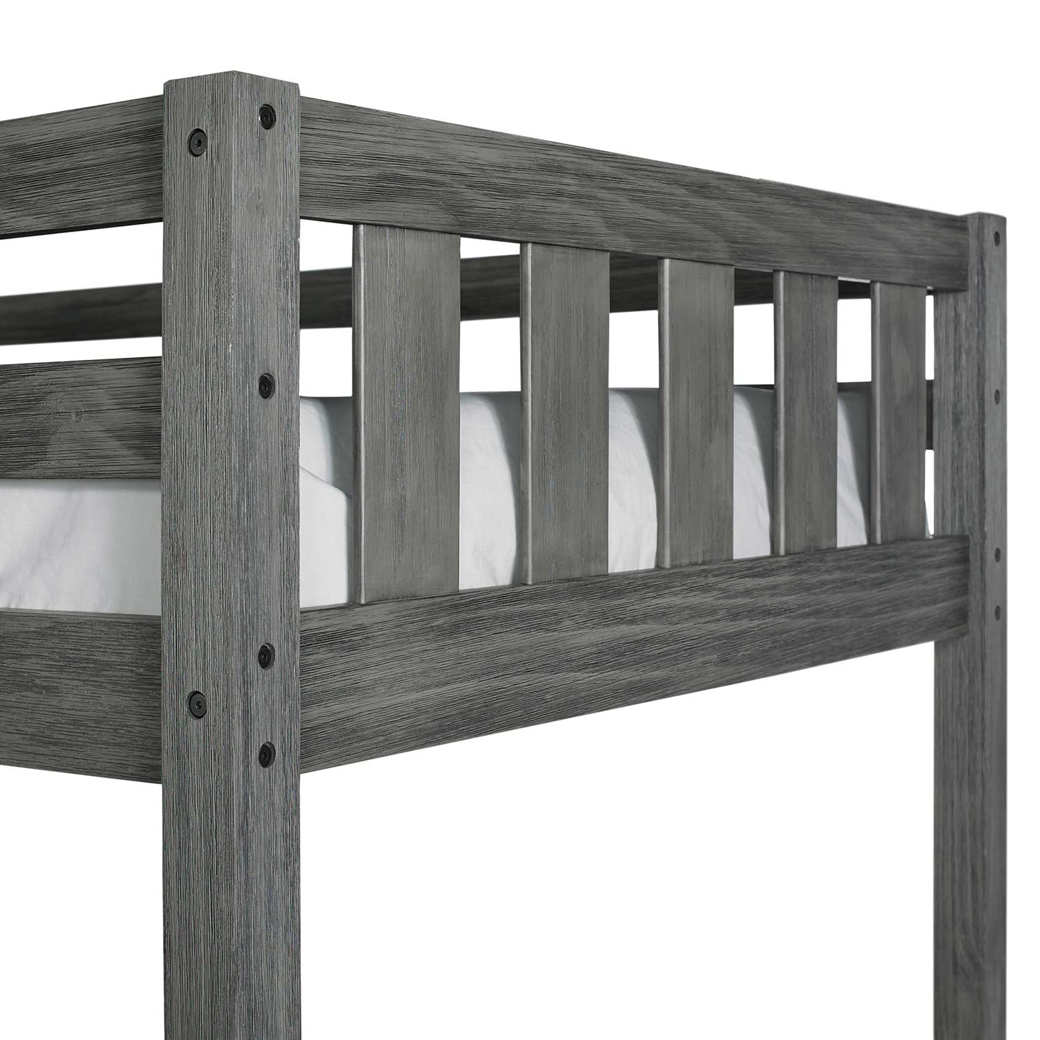 Hillsdale Crosswinds Complete Twin Loft Bed - Wirebrush Gray
