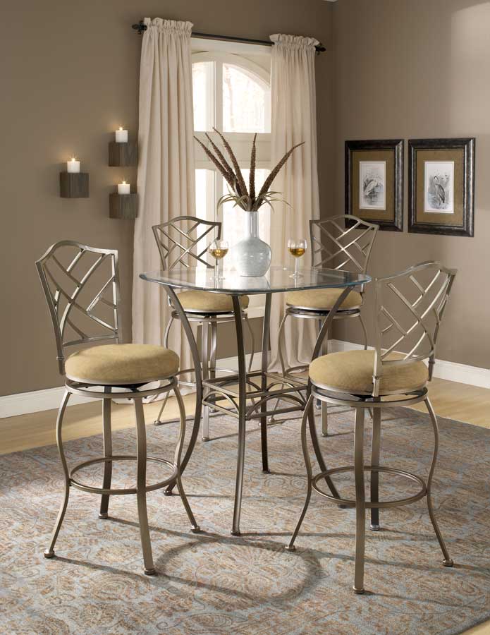 Hillsdale Brookside Bar Height Bistro Dining Collection Hanover
