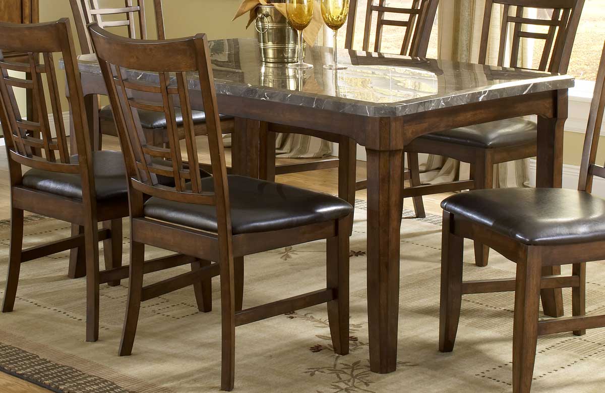 Hillsdale Patterson Rectangle Marble Top Dining Table