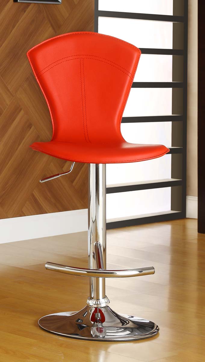 Homelegance 1148RED Ride Swivel Stool - Red Homelegance 1148RED Ride Swivel Stool - Red