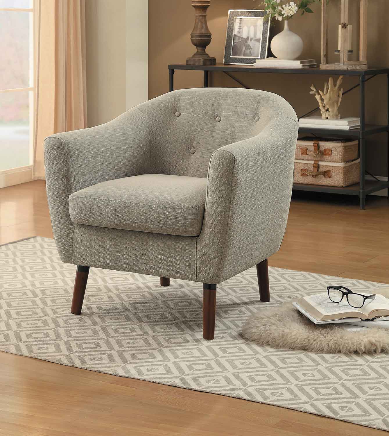 Homelegance Lucille Accent Chair - Beige