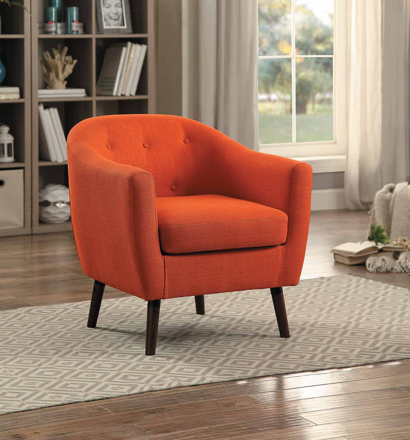 Homelegance Lucille Accent Chair - Orange