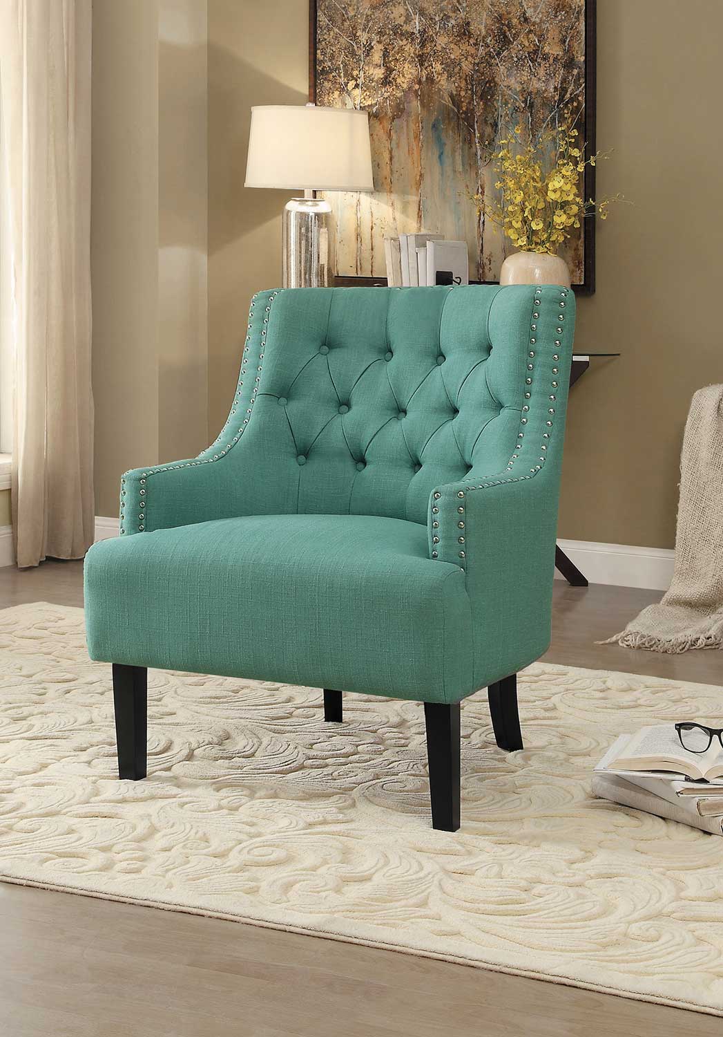 Homelegance Charisma Accent Chair - Teal 1194TL at Homelement.com