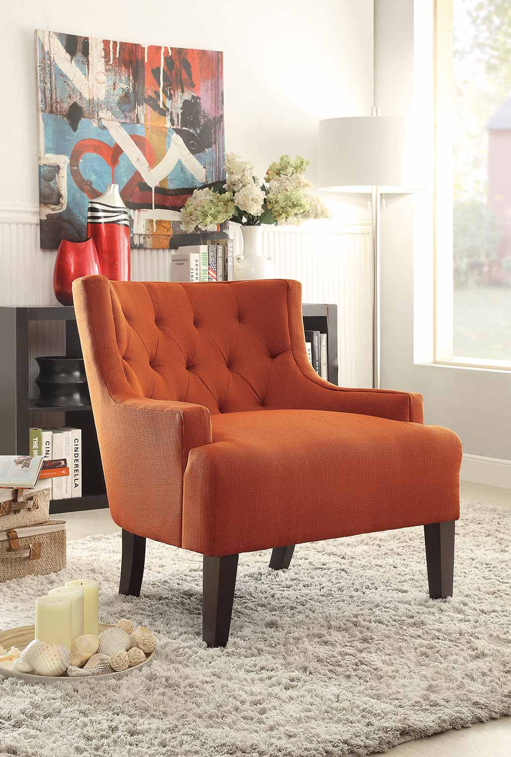 Homelegance Dulce Accent Chair - Orange