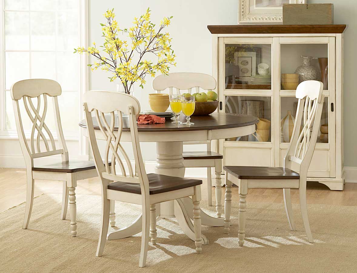 Homelegance Ohana Round Dining Set White D1393w 48 At Homelementcom