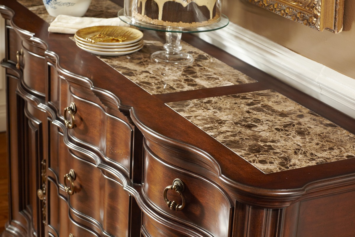 Homelegance Perry Hall Server with Marble Insert
