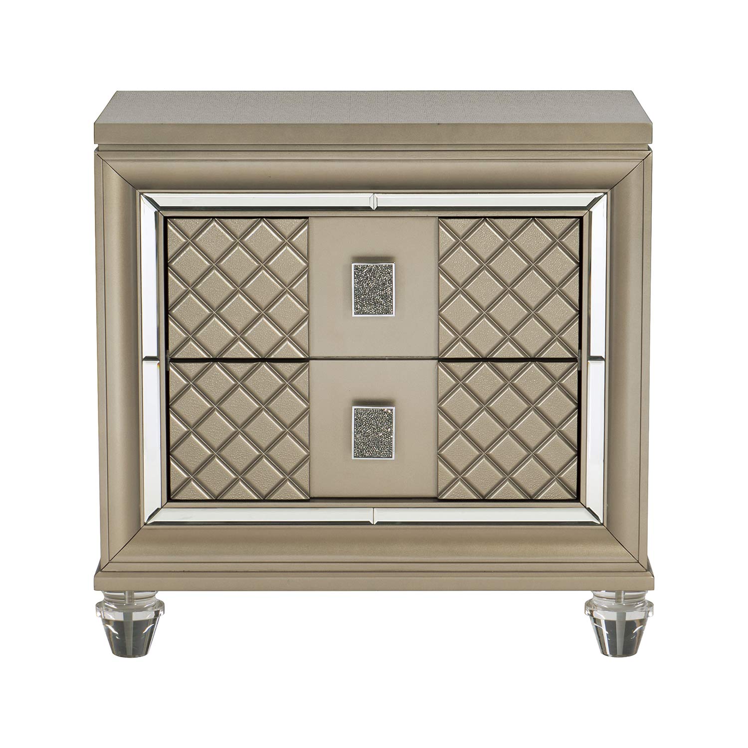 Homelegance Loudon Night Stand - Champagne Mettalic