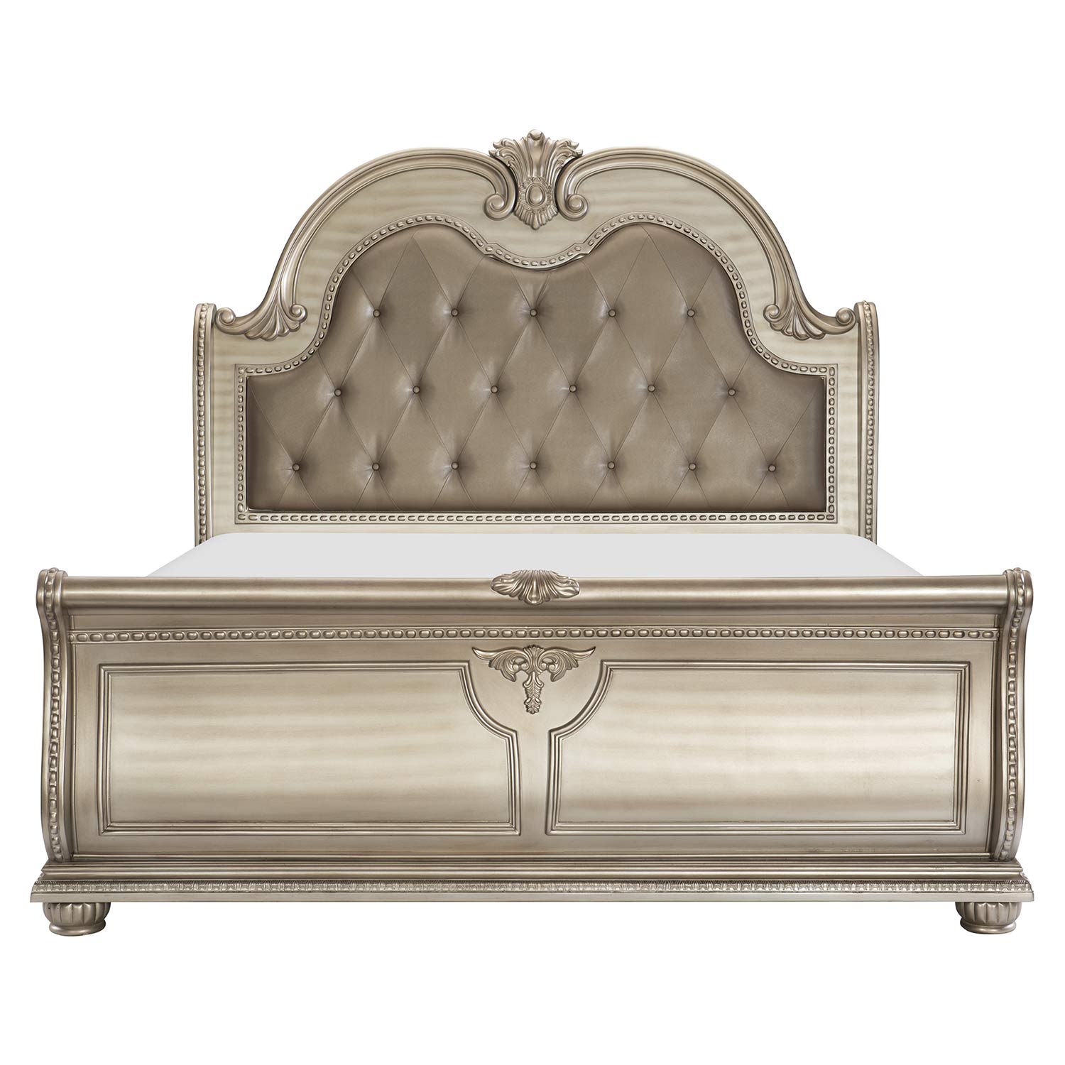 Homelegance Cavalier Bed - Silver