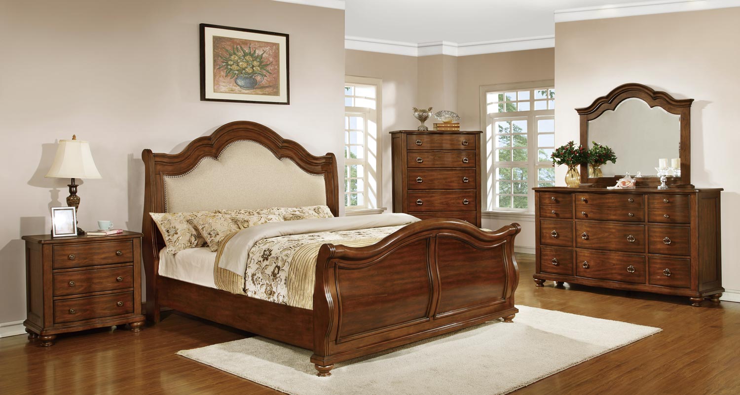 Homelegance Davina Bedroom Set - Brown Cherry Homelegance Davina Bedroom Set - Brown Cherry