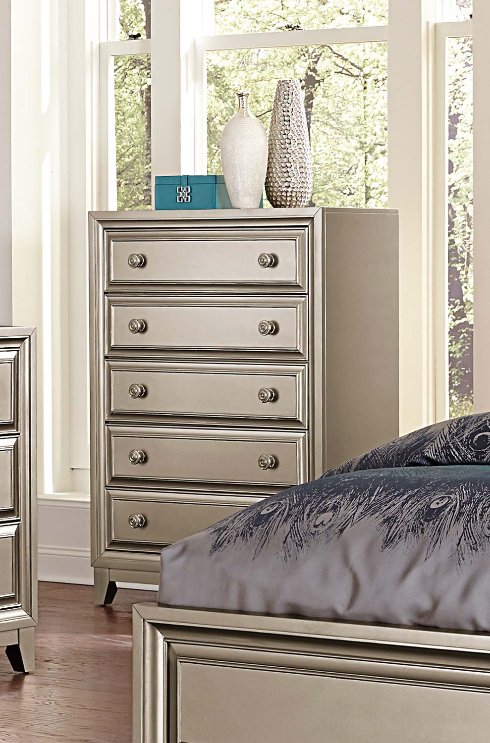 Homelegance Hedy Chest - Silver