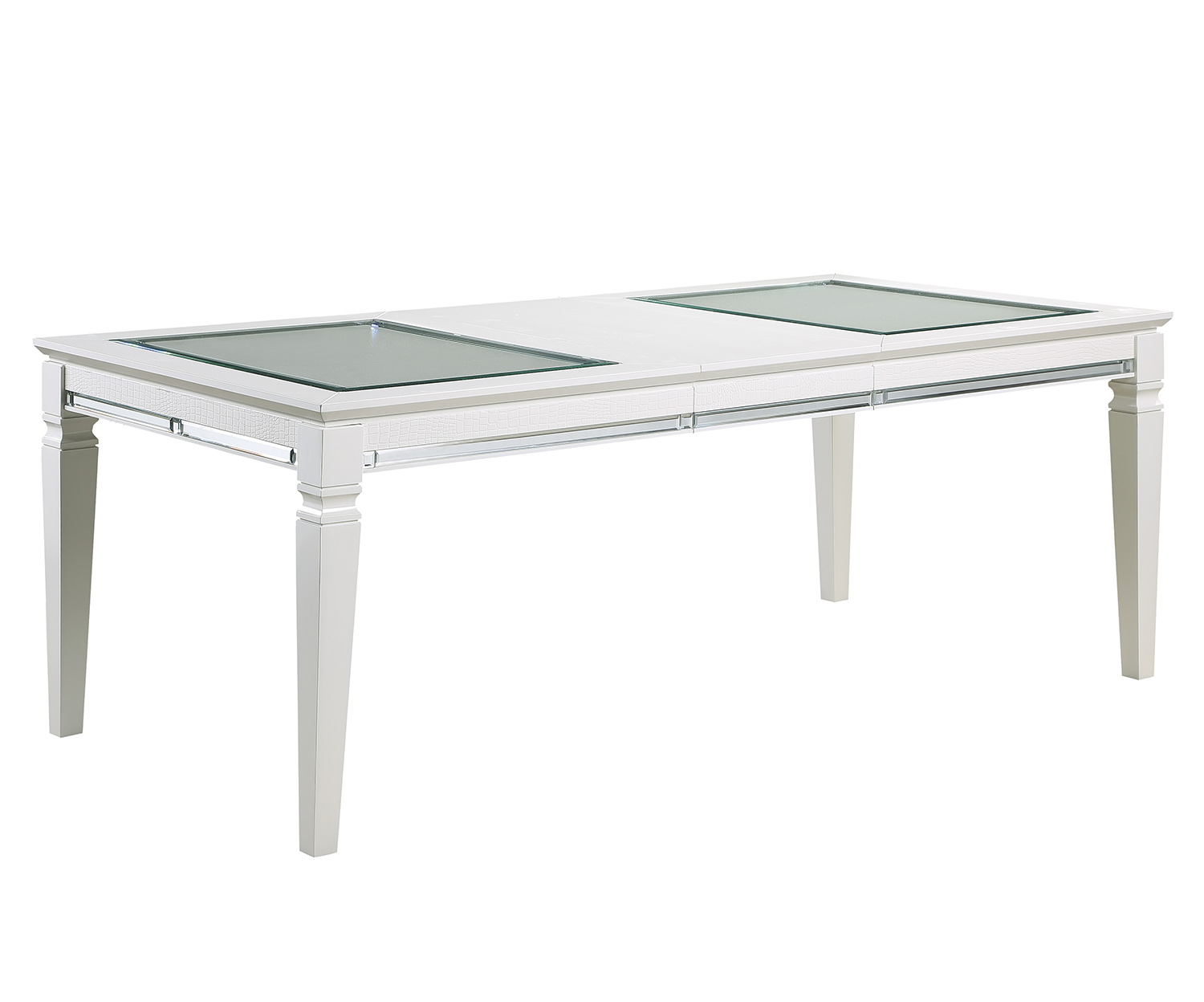Homelegance Allura Dining Table - White Metallic