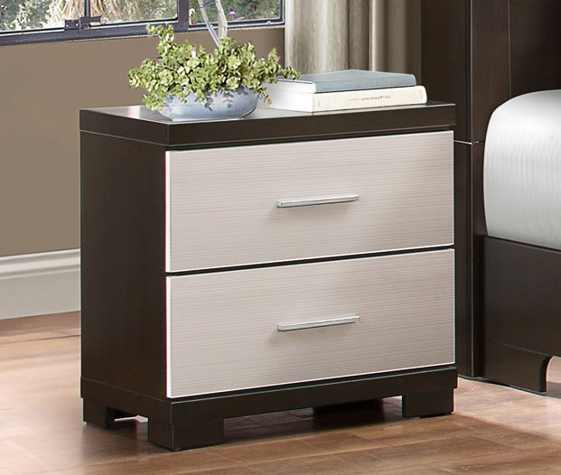 Homelegance Pell Night Stand - Two-tone Espresso/White