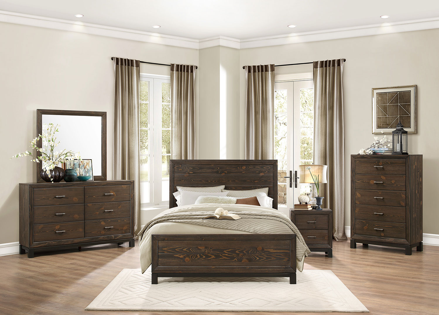 Homelegance Branton Bedroom Set - Antique Brown
