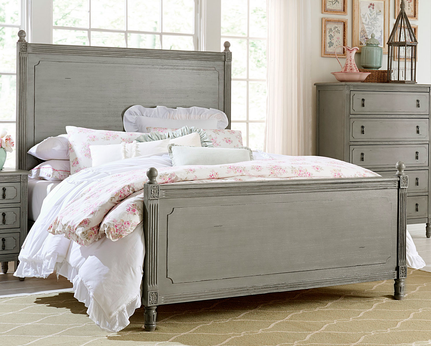 Homelegance Aviana Bed - Antique Gray