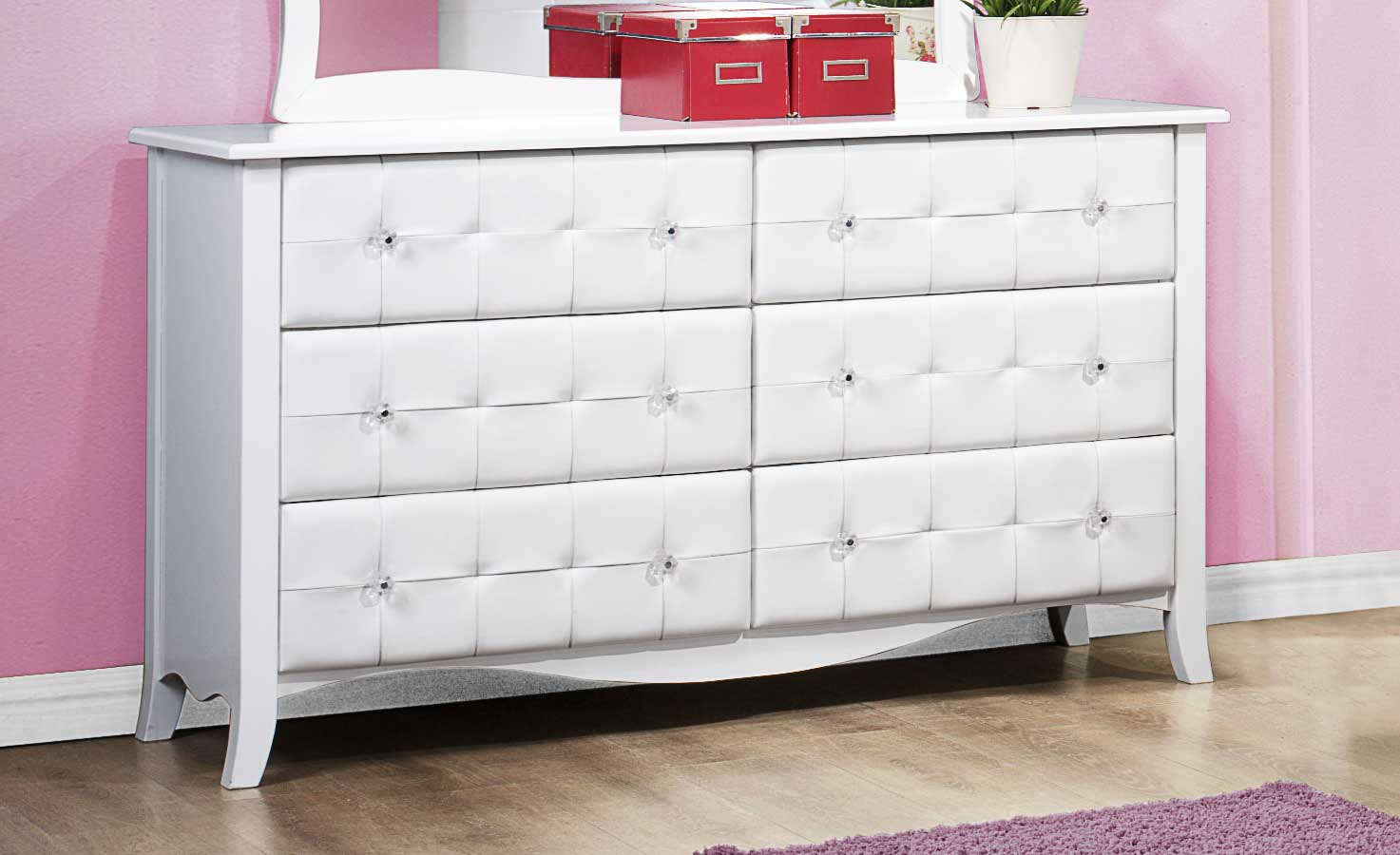 Homelegance Sparkle Dresser - White