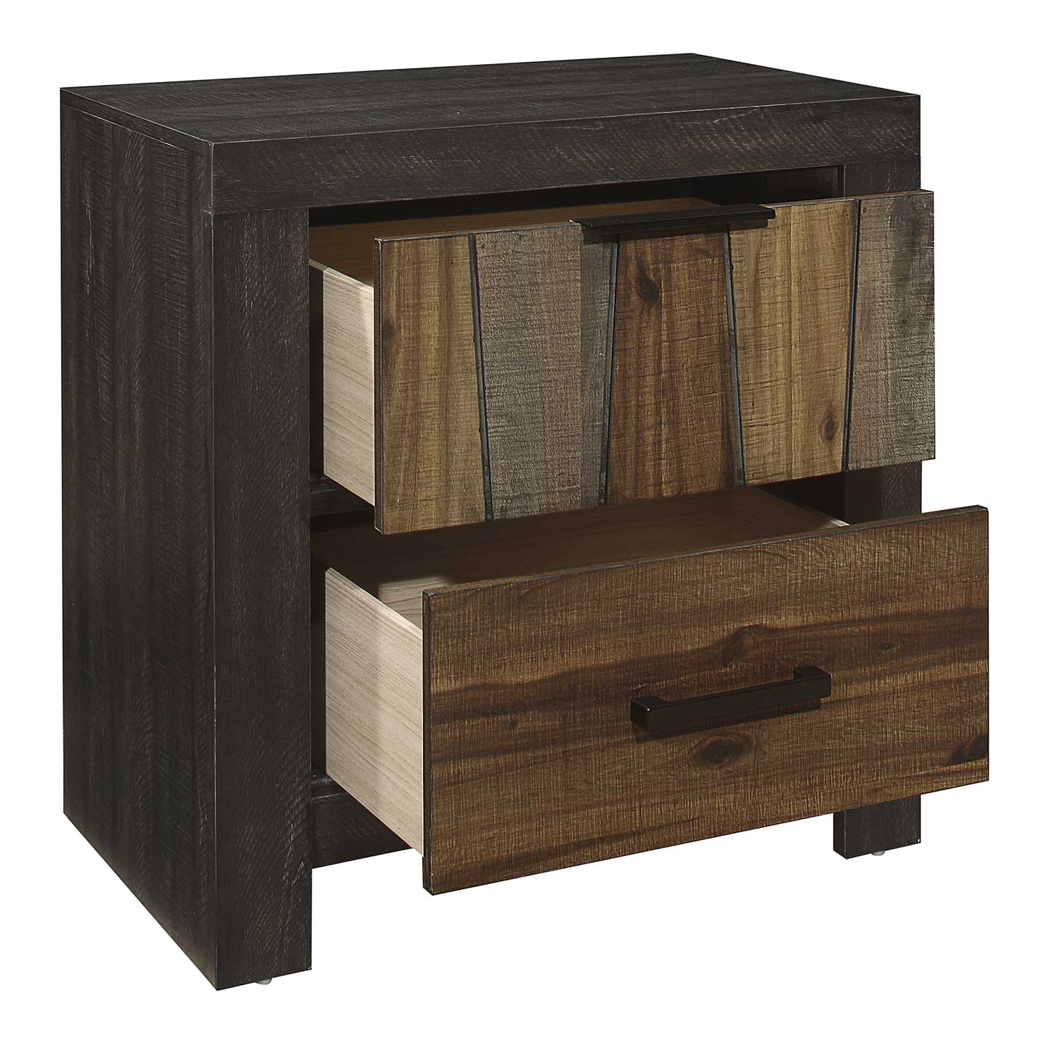 Homelegance Cooper Night Stand - Wire-brushed multi-tone