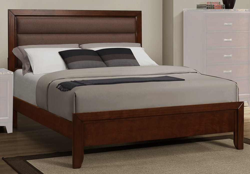 Homelegance Ottowa Bed - Brown Upholstery