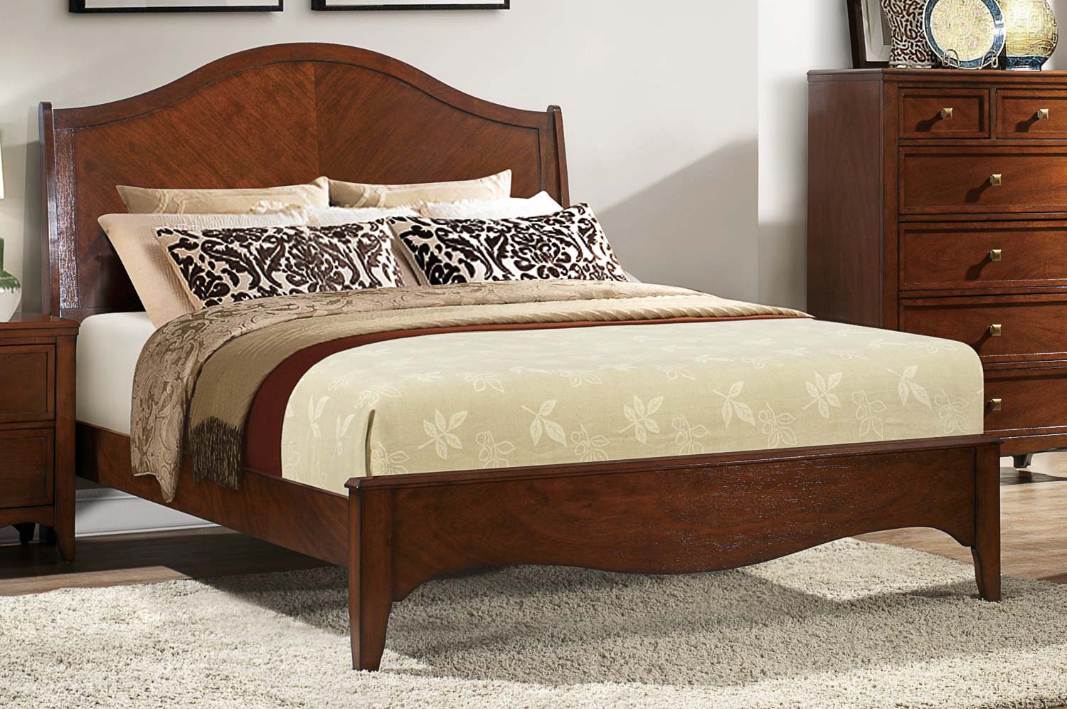 Homelegance Verity Low-Profile Bed - Cherry