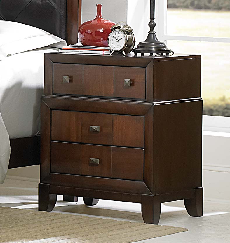 Homelegance Carrie Ann Night Stand - Parquet Cherry Homelegance Carrie Ann Night Stand - Parquet Cherry