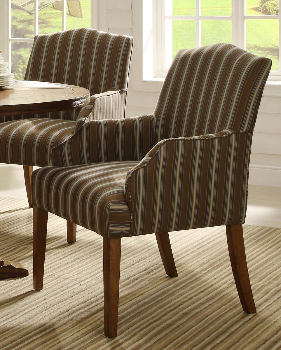 Homelegance Euro Casual Arm Chair - Rustic Oak - Upholstered
