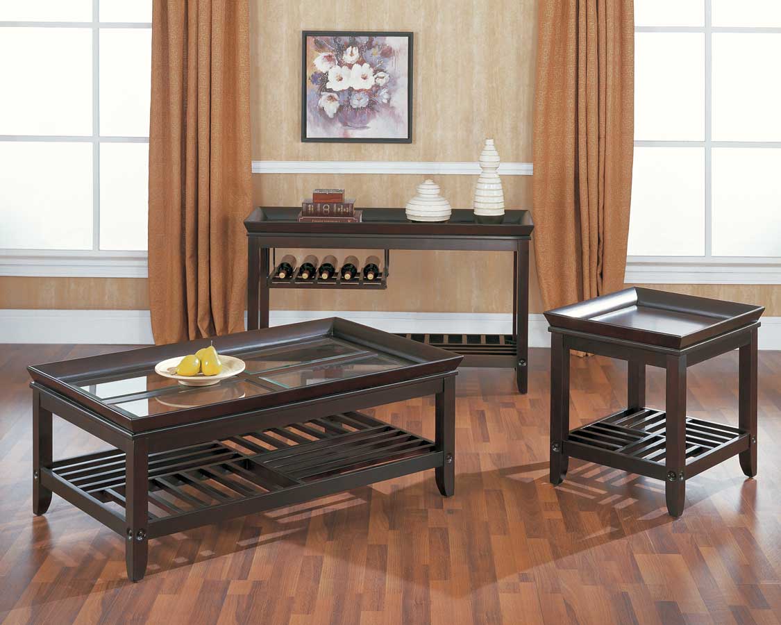 Homelegance Madana Sofa Table with Wine Storage 326005 at