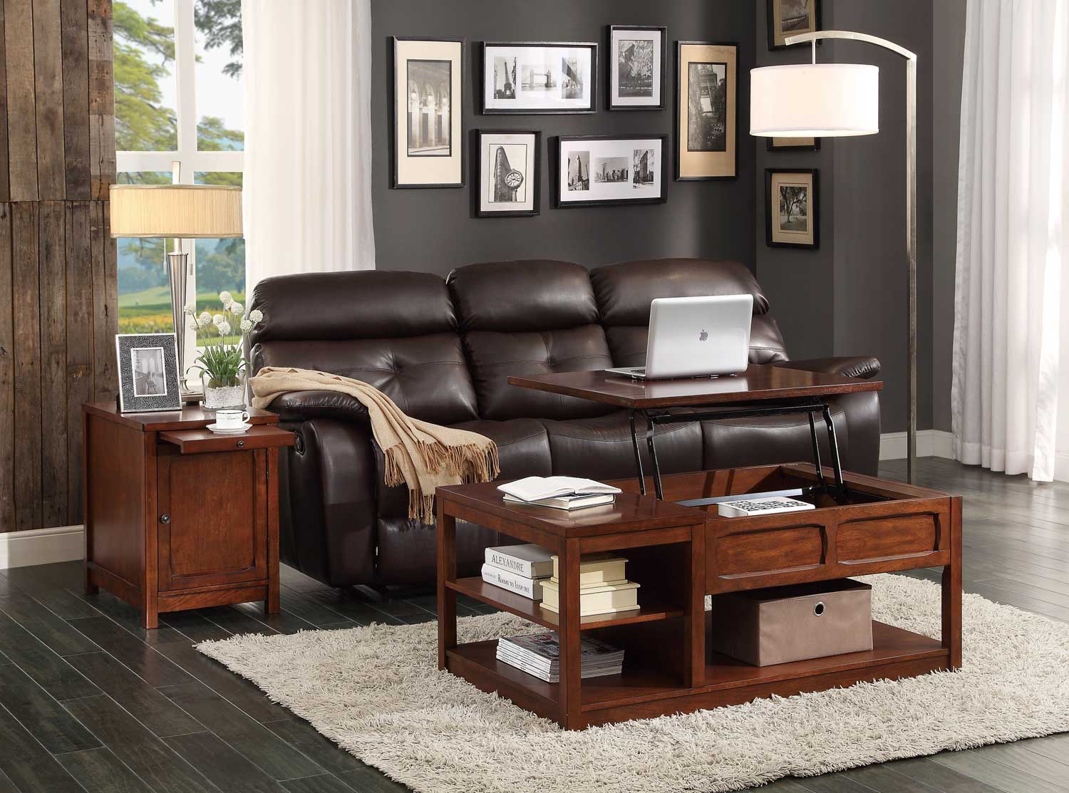 Homelegance Booker Occasional Table Set - Warm Brown