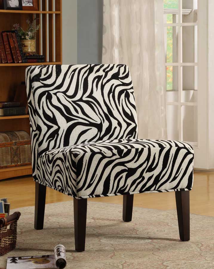 Homelegance Lifestyle Armless Lounge Chair in Zebra