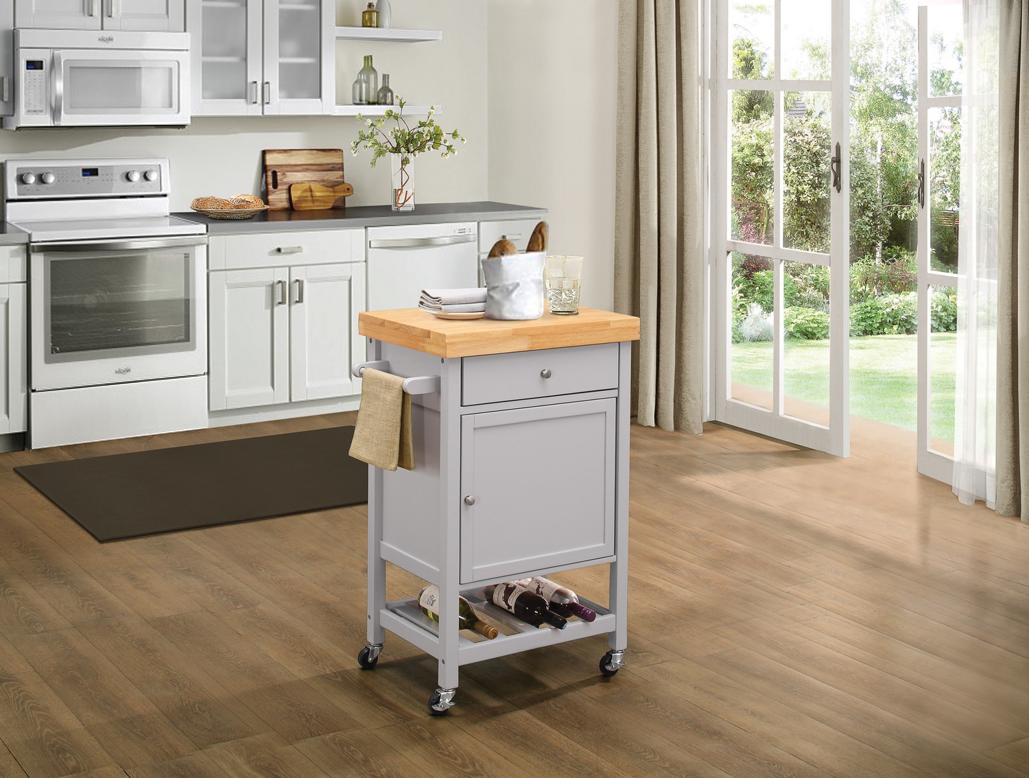 Homelegance Zinnia Kitchen Cart with Casters