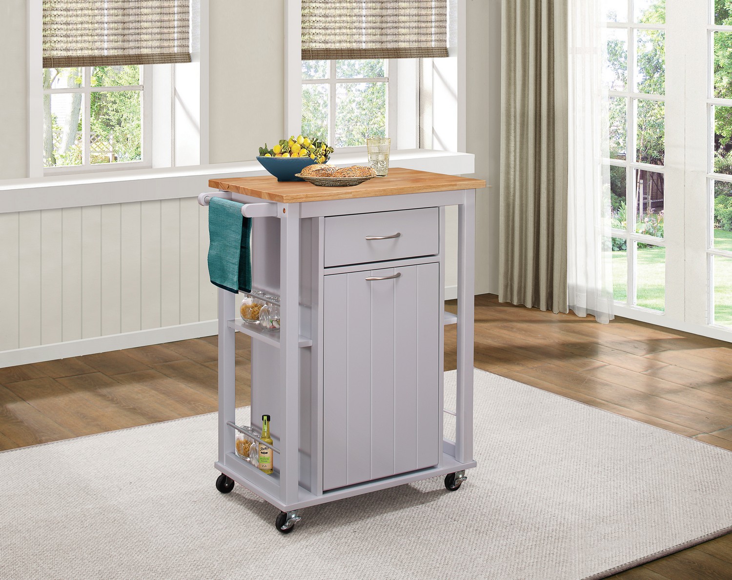 Homelegance Arbor Kitchen Cart with Casters