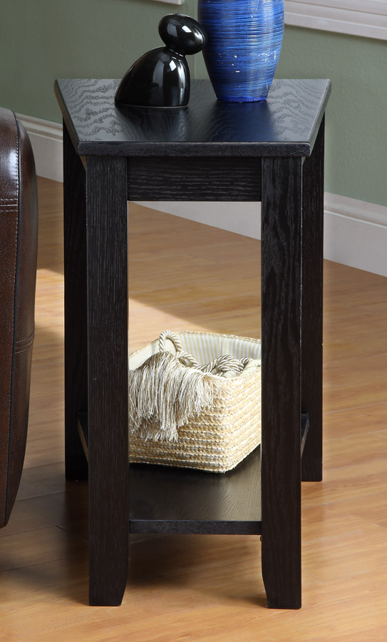 Homelegance Elwell Chairside Table - Wedge - Black