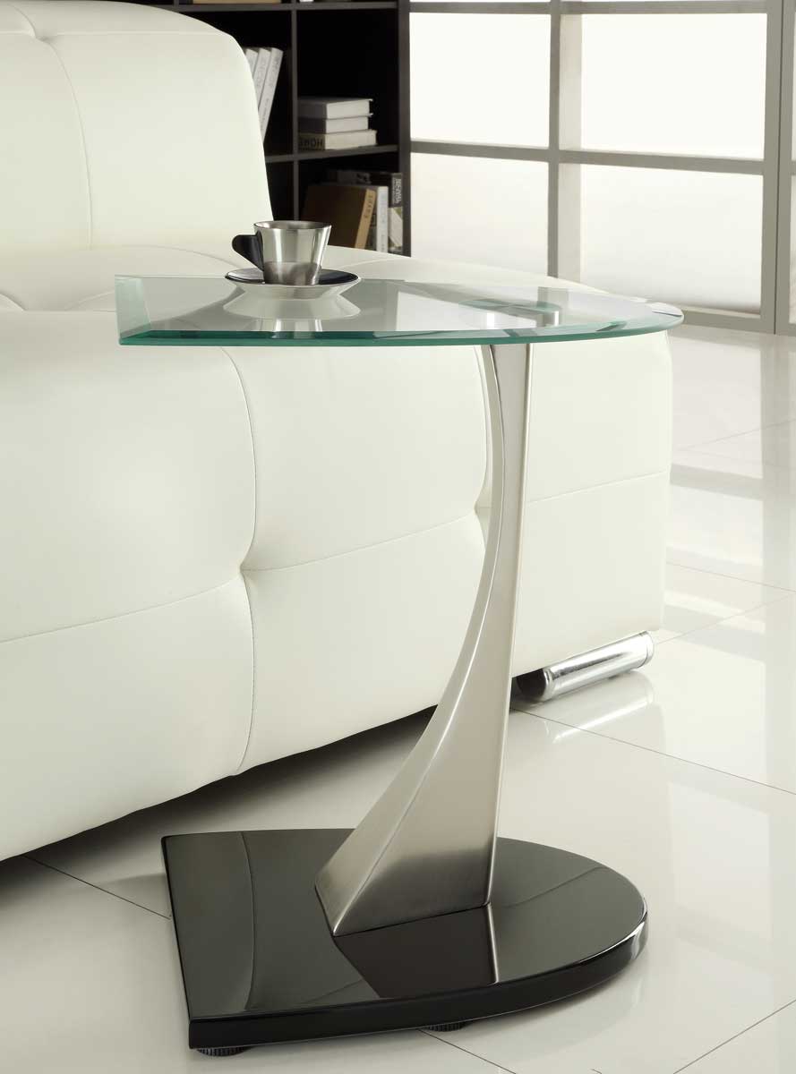 Homelegance Galaxy Chairside Table - Brushed Chrome