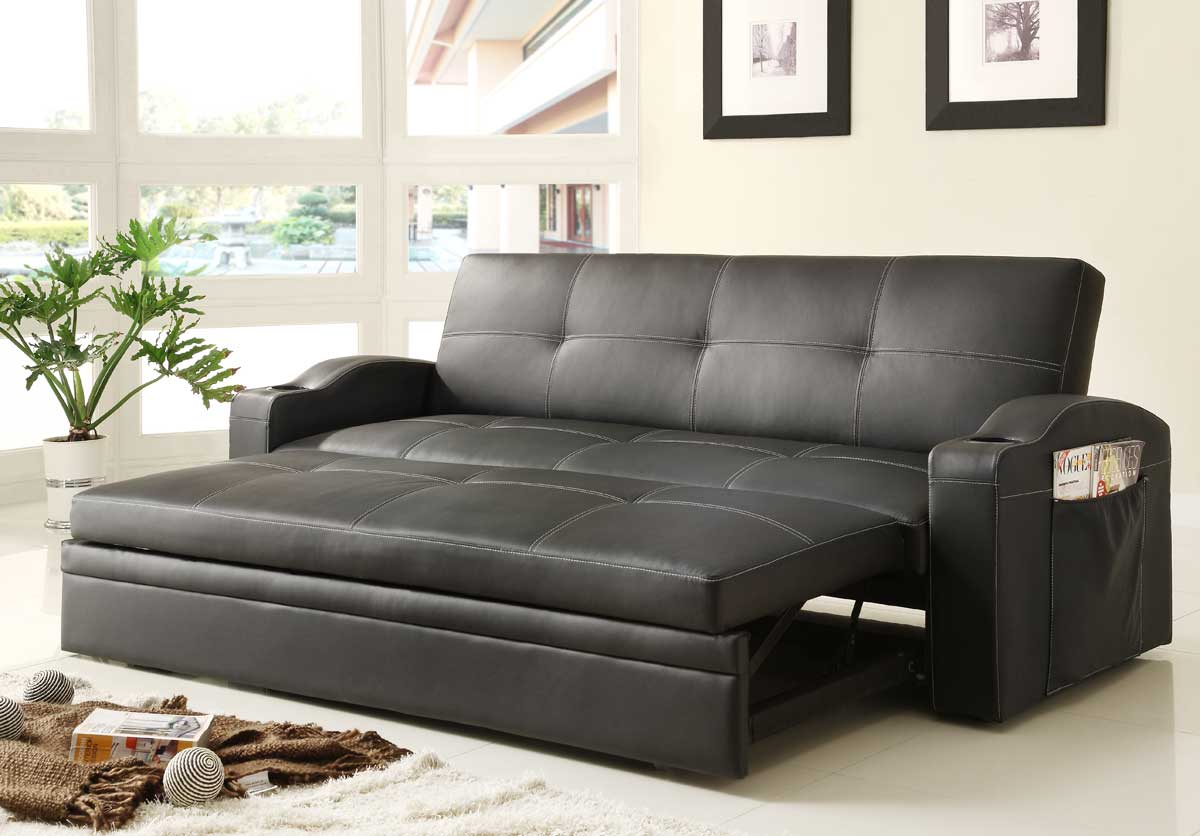 Homelegance Novak Elegant Lounger Sofa with Pull Out Trundle