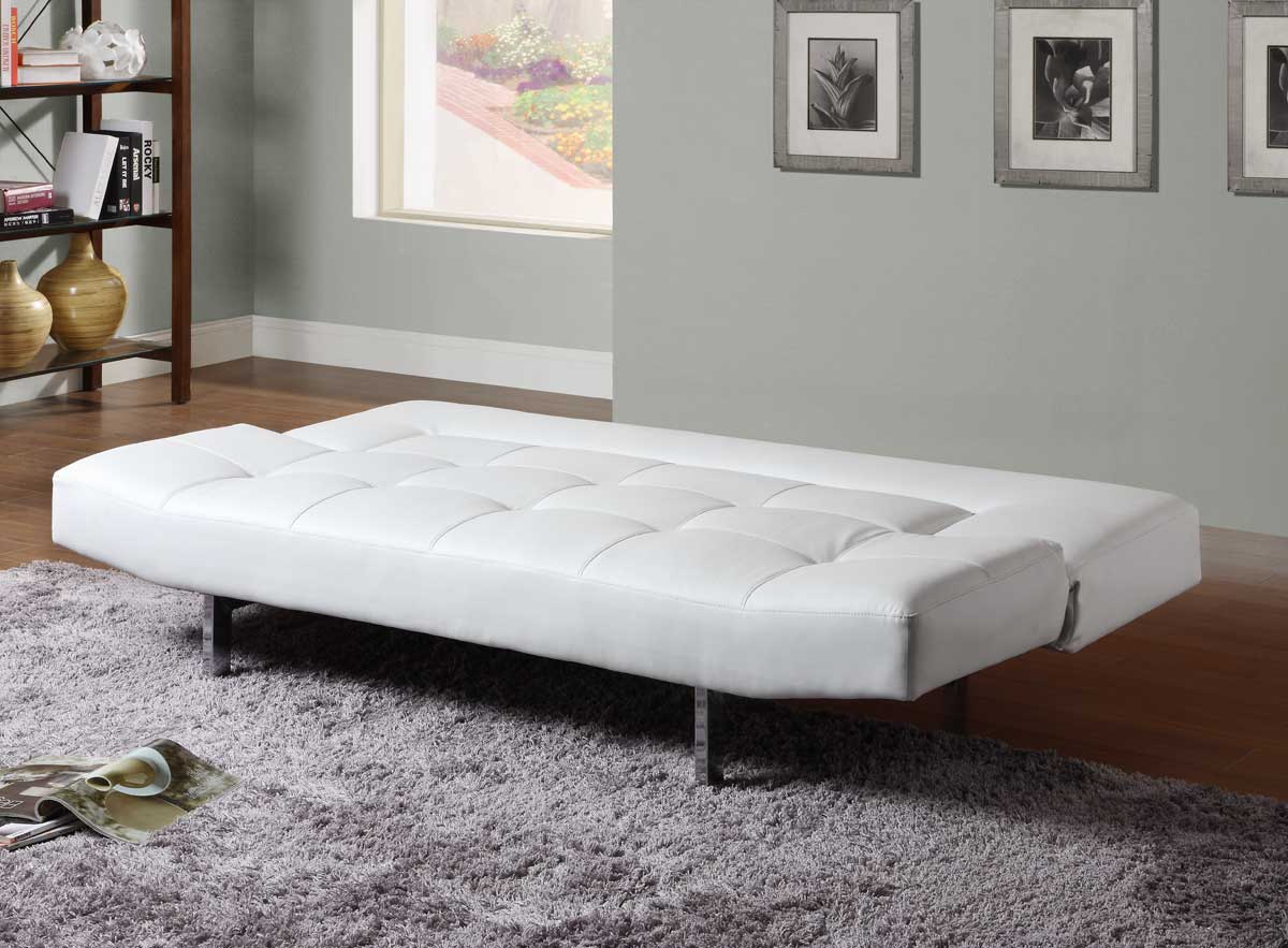 Homelegance Drake Elegant Lounger Sofa Bed - White Bi-Cast