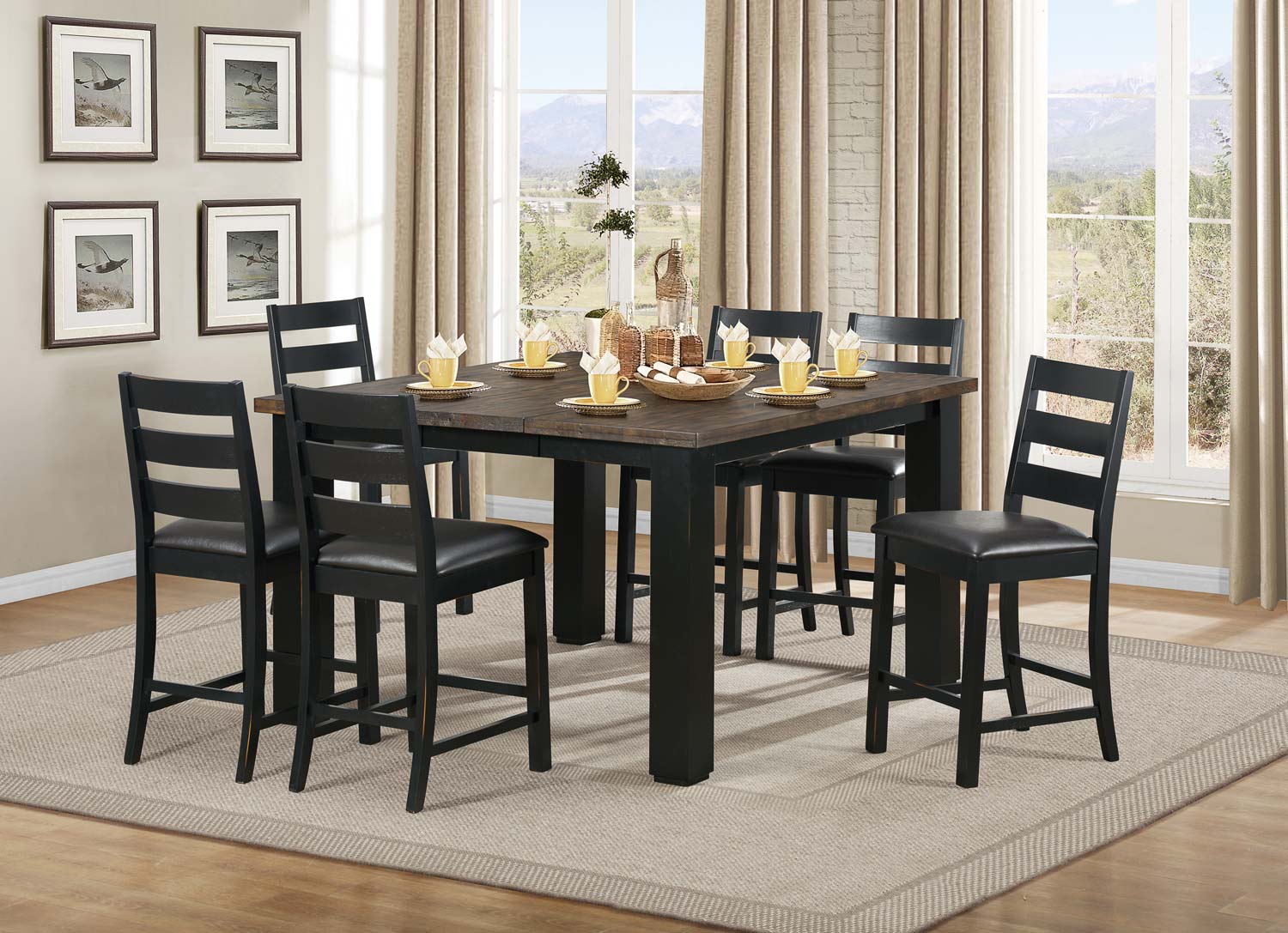 Homelegance Hyattsville Counter Height Dining Set Homelegance Hyattsville Counter Height Dining Set