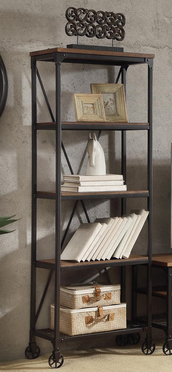 Homelegance Millwood 26-inch Bookshelf - Distressed Ash