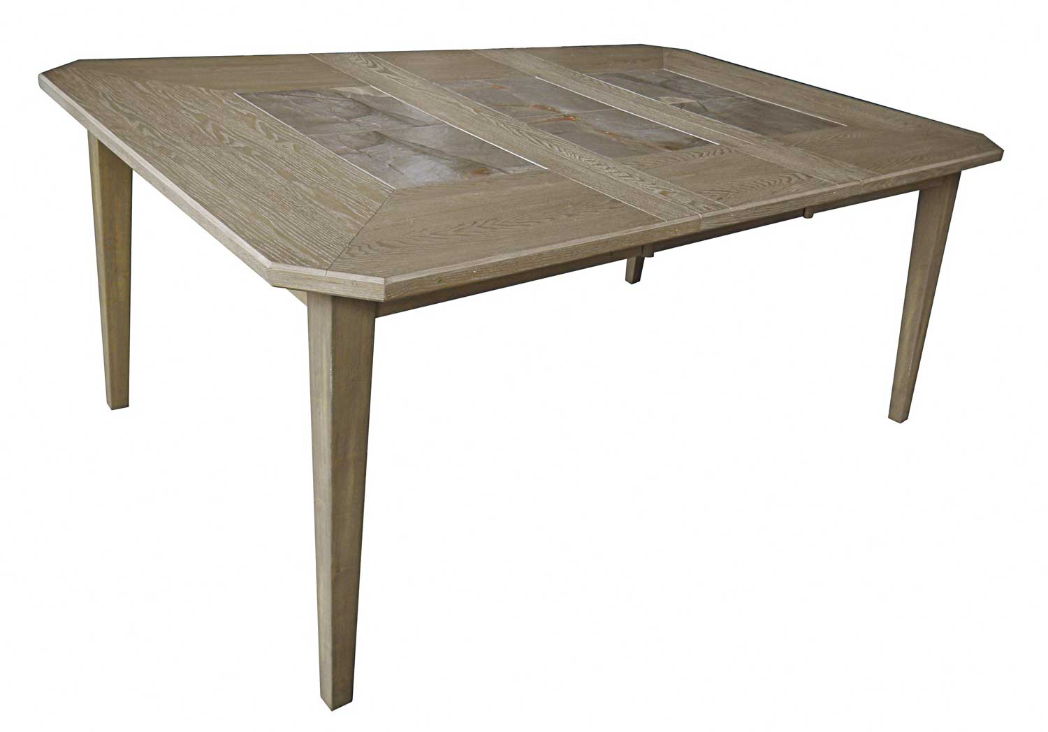 Homelegance Geranium Leg Dining Table With Leaf - Driftwood