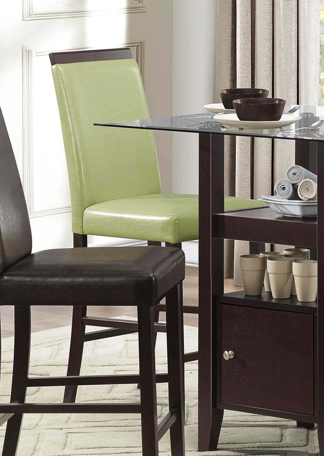 Homelegance Bari Counter Height Chair - Lime Green