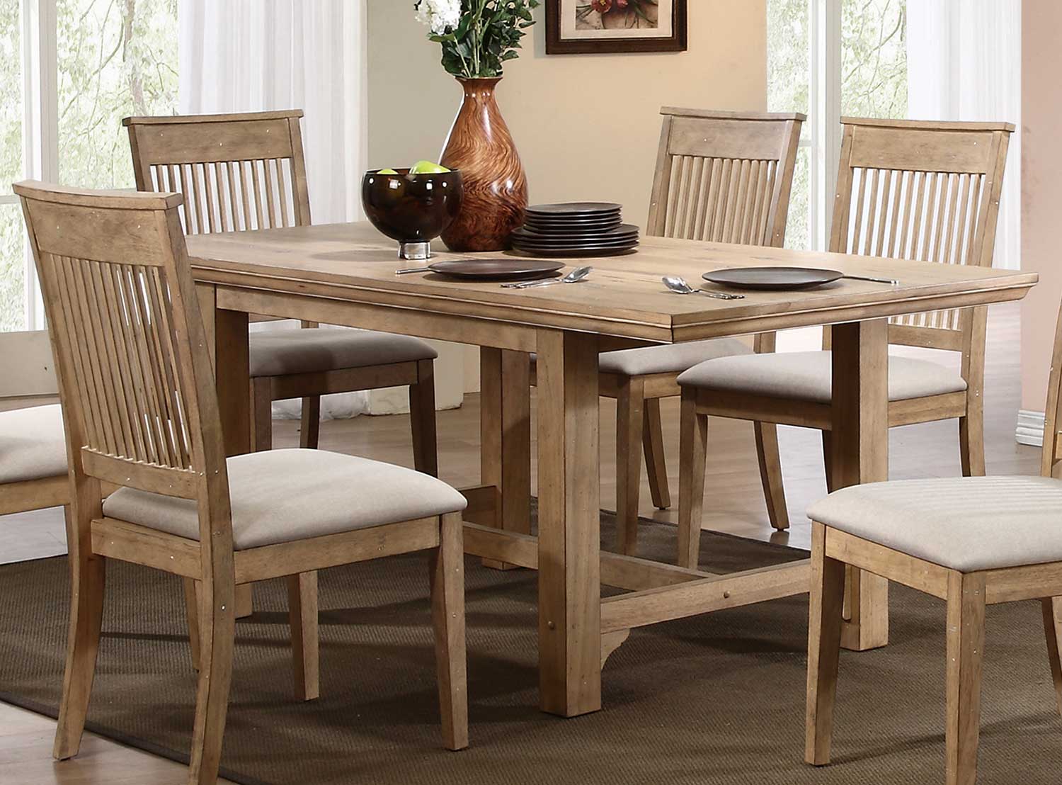 Homelegance Candace Trestle Dining Table - Natural
