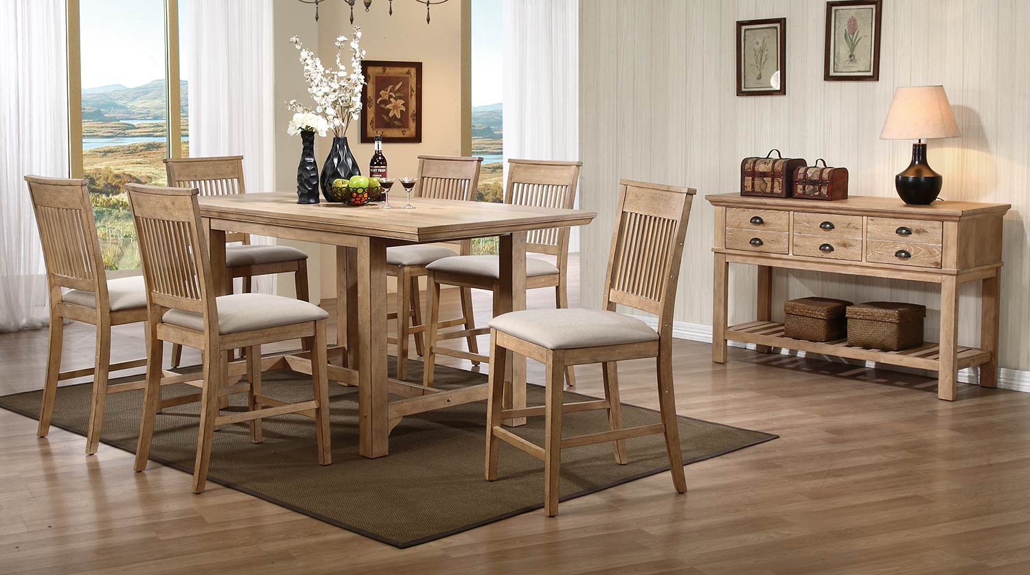 Homelegance Candace Counter Height Dining Set - Natural Homelegance Candace Counter Height Dining Set - Natural
