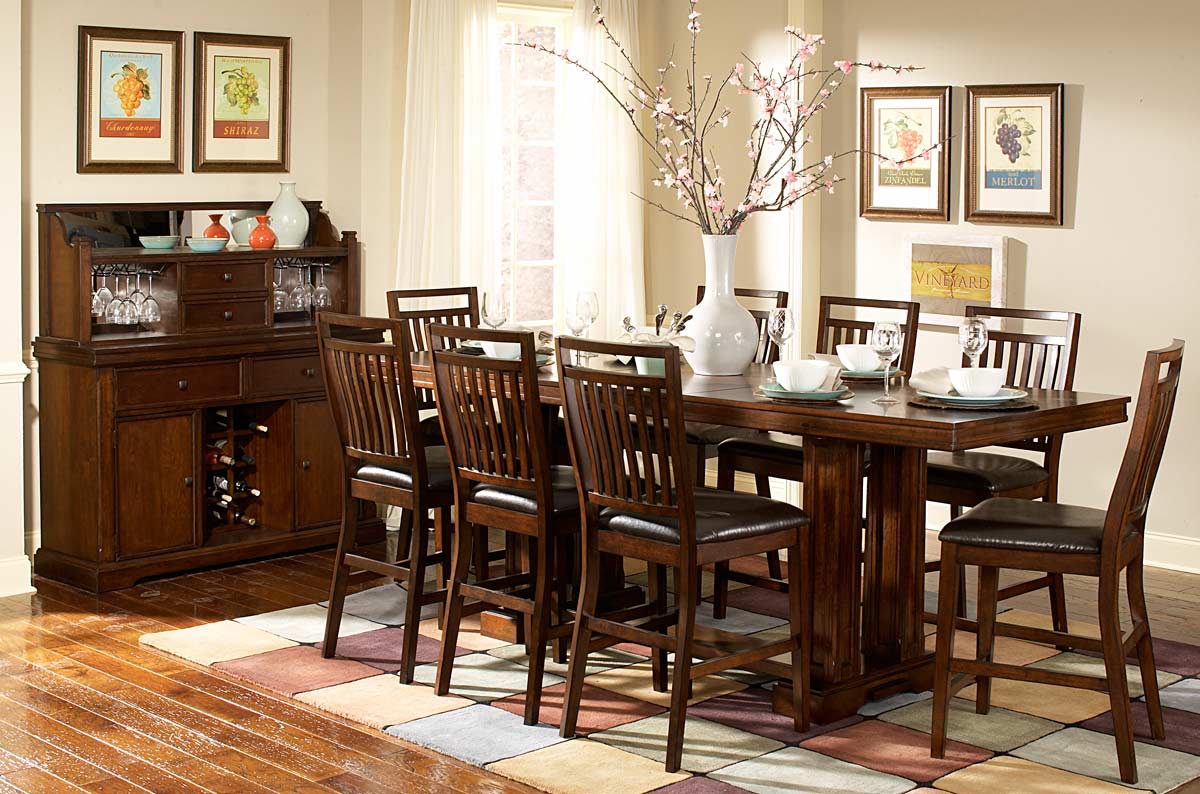 Homelegance Everett Counter Height Dining Set - Cherry