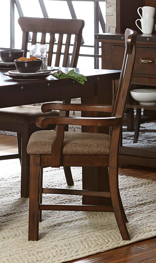 Homelegance Schleiger Arm Chair - Burnished Brown