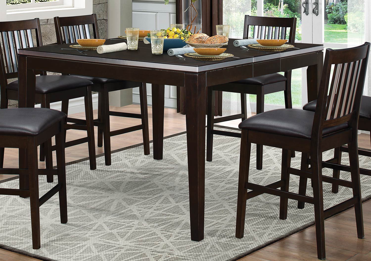 Homelegance Pasco Counter Height Dining Table - Espresso