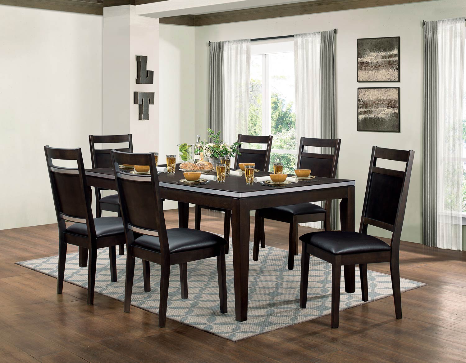 Homelegance Pasco Dining Set - Espresso Homelegance Pasco Dining Set - Espresso