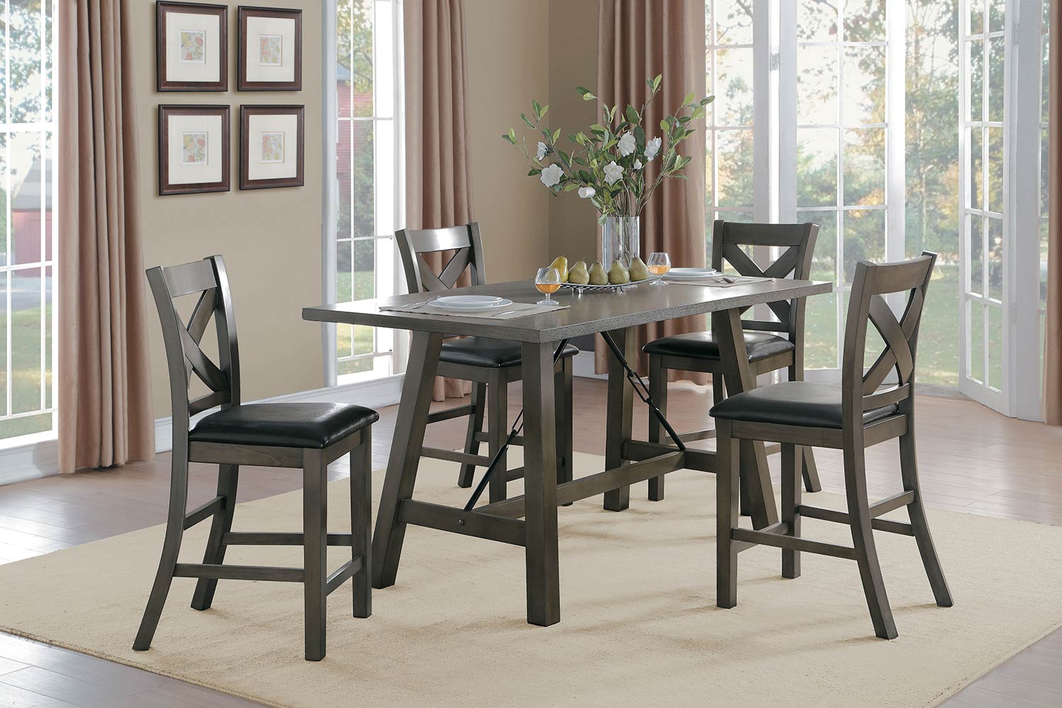 Homelegance Seaford Rectangular Counter Height Dining Set 5510-36-CNT ...