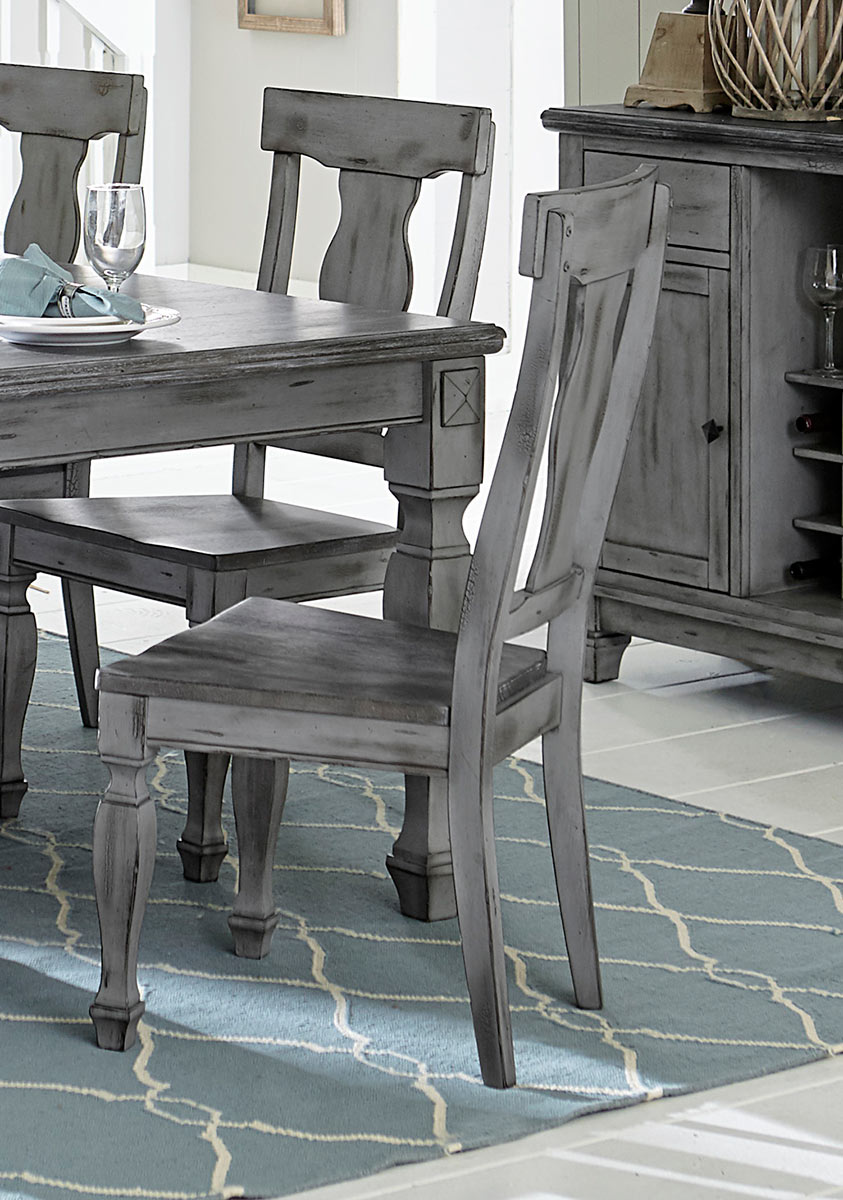 Homelegance Fulbright Side Chair - Weathered Gray Rub Through Finish